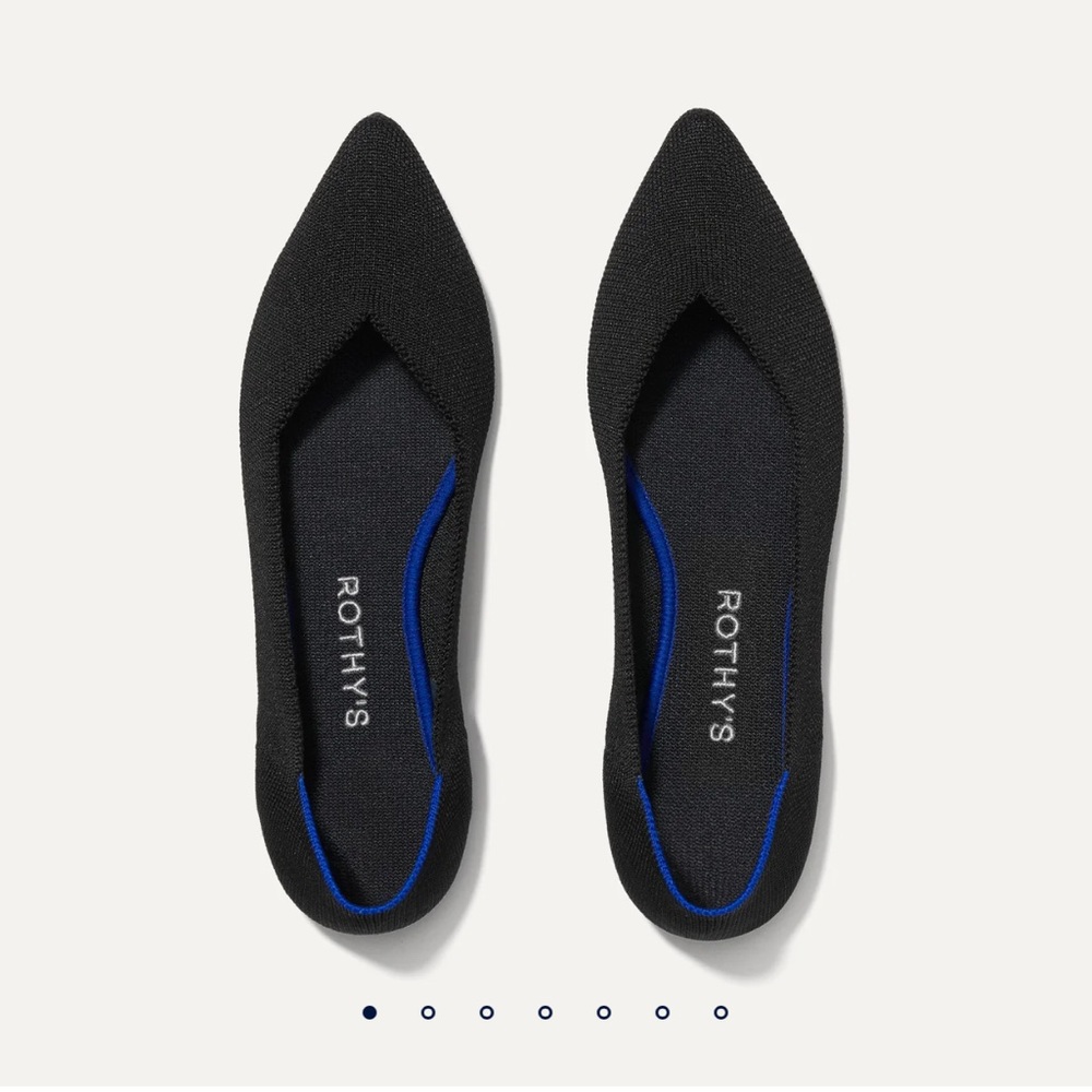 Rothy's Black Women's The Point Flats - Size 8